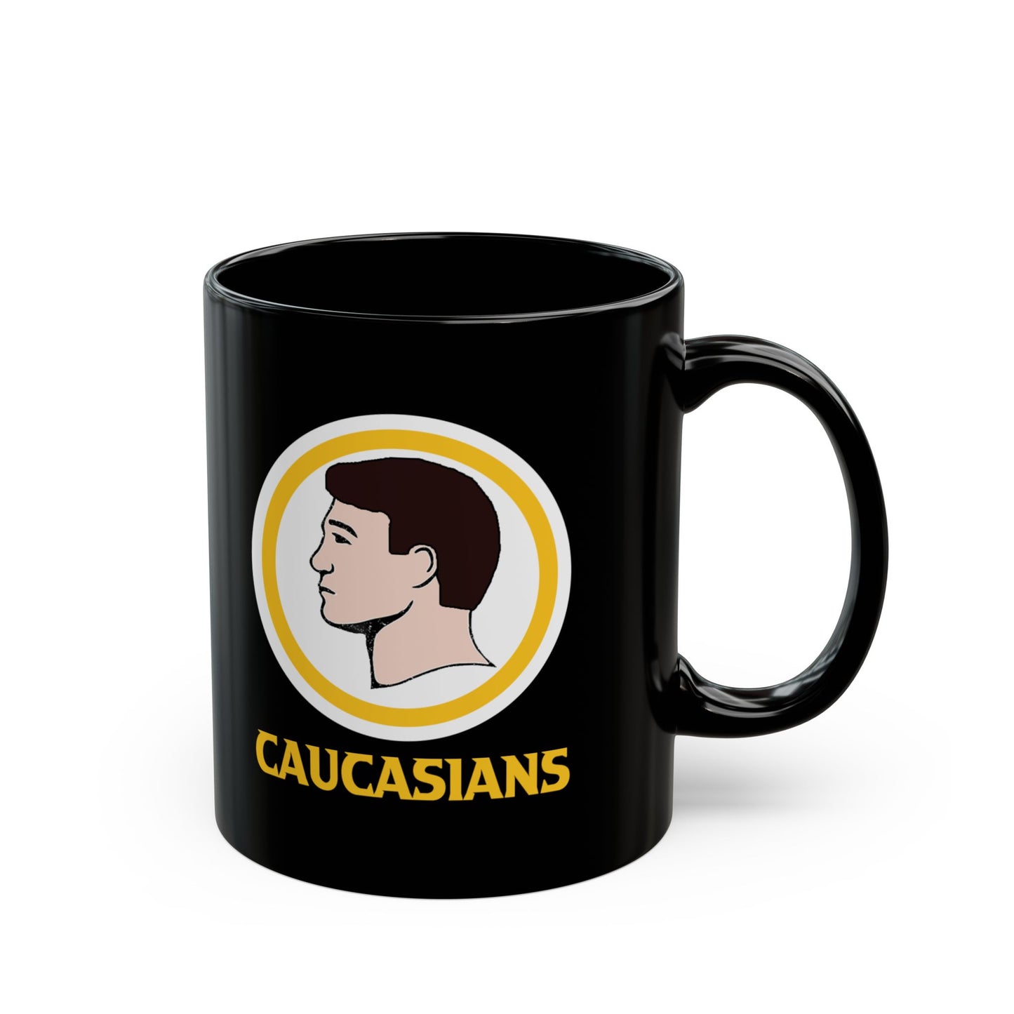 Caucasians Black Mug