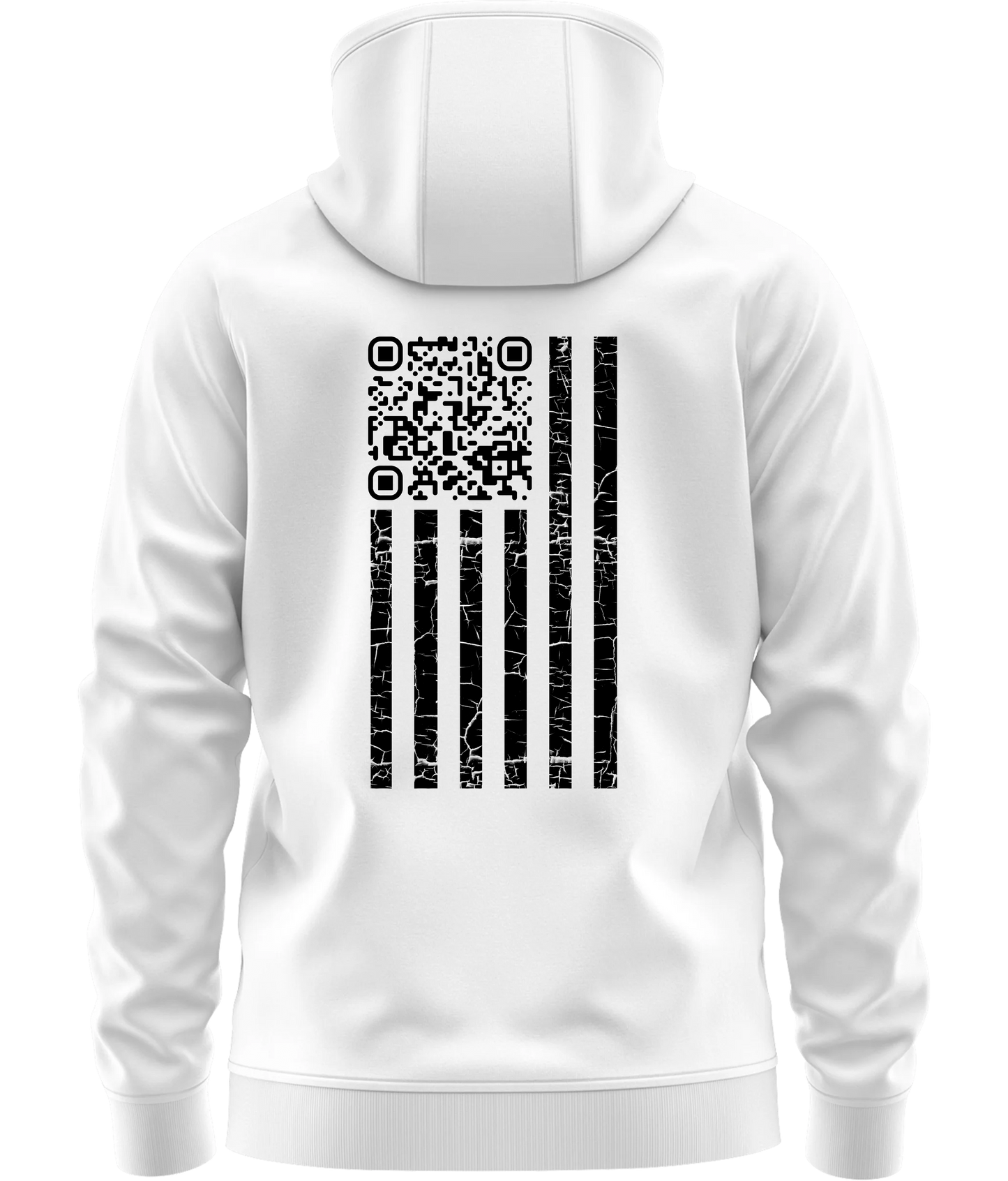 Trump Dance QR Code White Hoodie